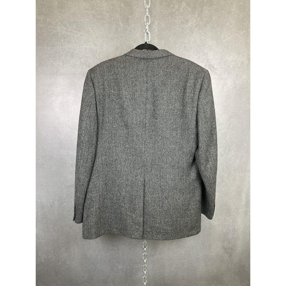 Vintage Burberrys Blazer Mens 00 Grey Tweed 100% Pure Wool - Picture 12 of 15